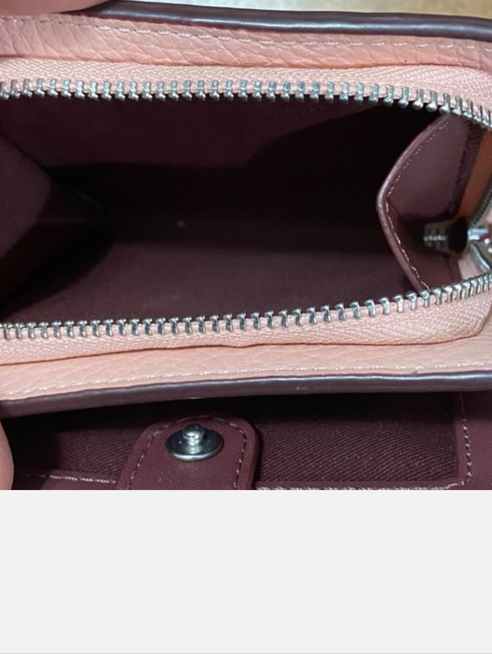 NEW! Coach Pebble Leather Rowan File Bag W/ Matching Wallet - Soft Pink 🩷 - Picture 6 of 10